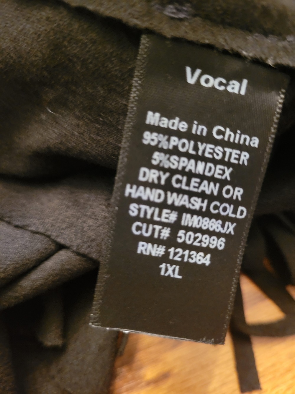 Vocal Black Seude Fringe Open-Front Cardigan 1XL - Picture 5 of 5